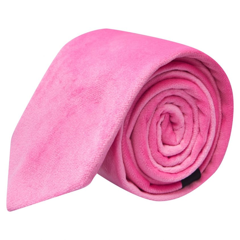 Pink Velvet Tie
