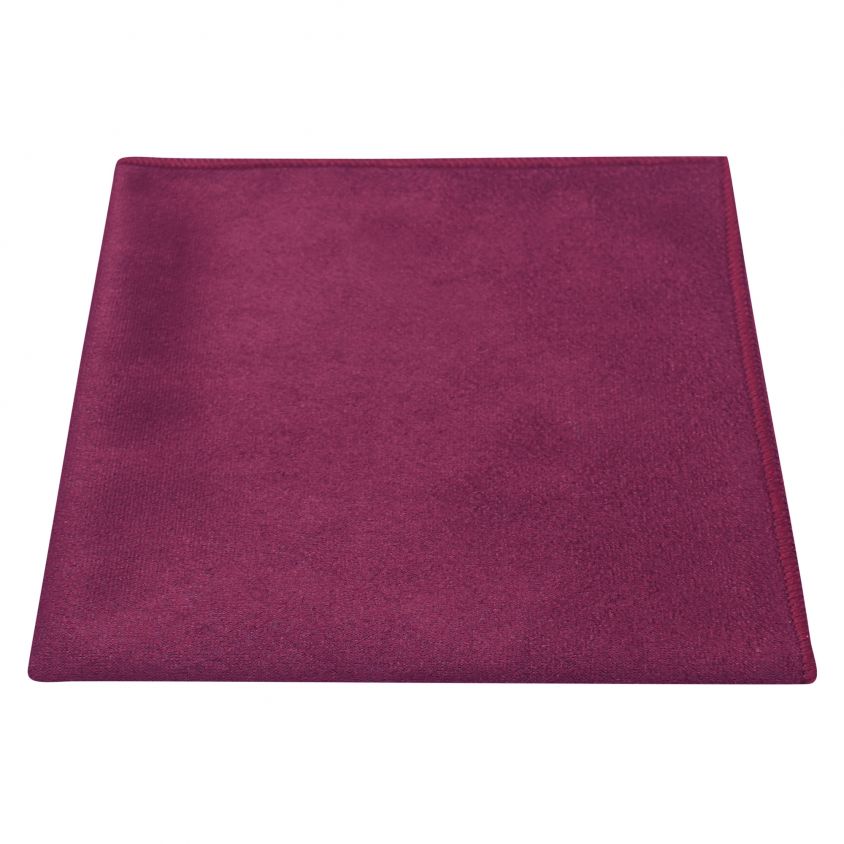Plum Purple Suede Pocket Square