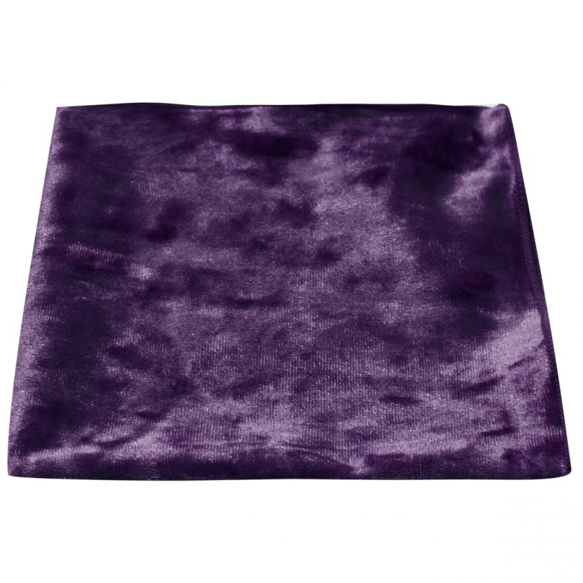 Purple Crushed Velvet Pocket Square