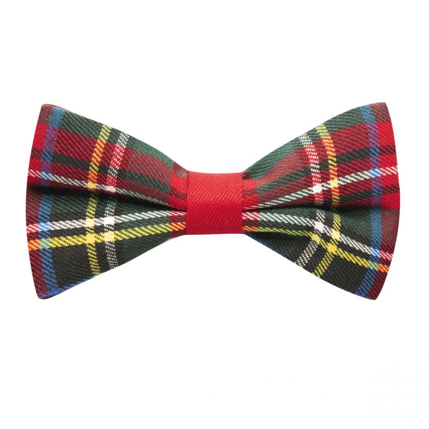 Traditional Red Tartan Check Bow Tie
