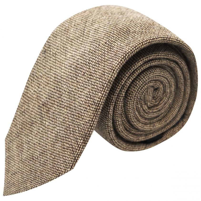 Highland Weave Latte Brown Tie