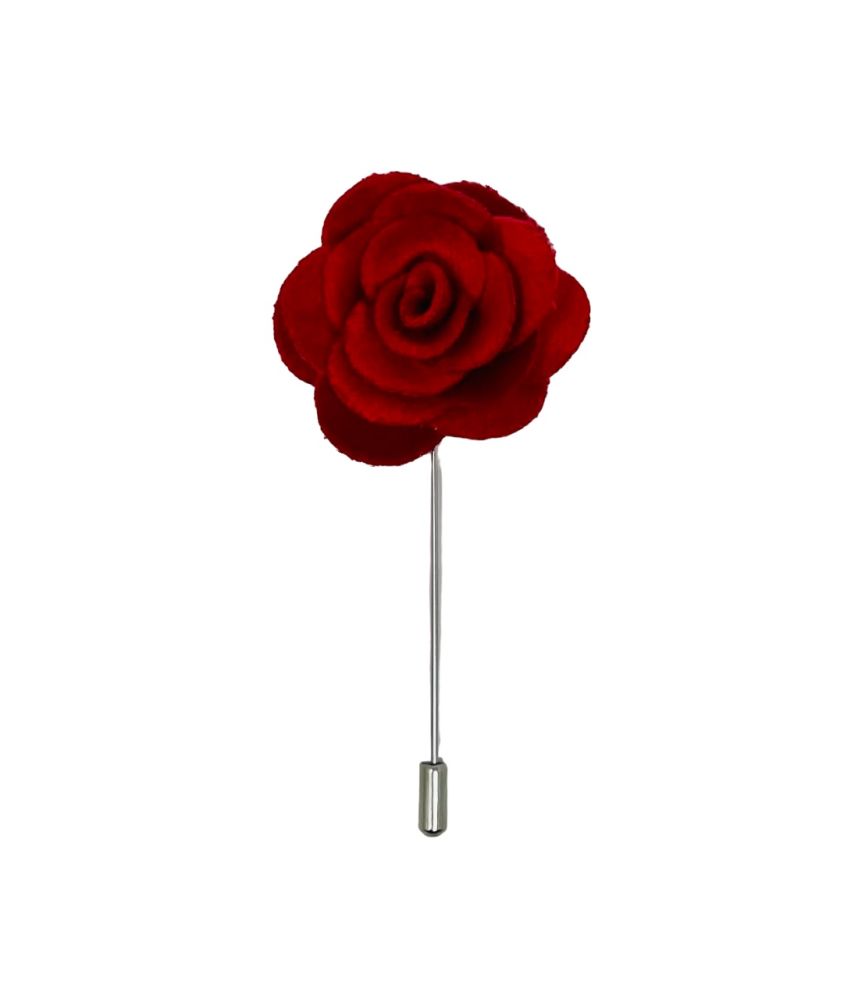 Rosso Red Velvet Flower/Rose Lapel Pin