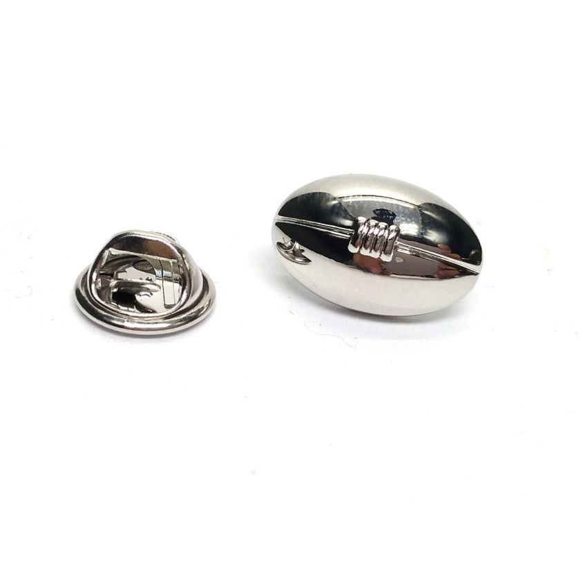 Rugby Ball Pewter Lapel Pin