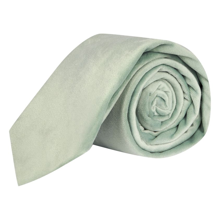 Pale Green Velvet Tie