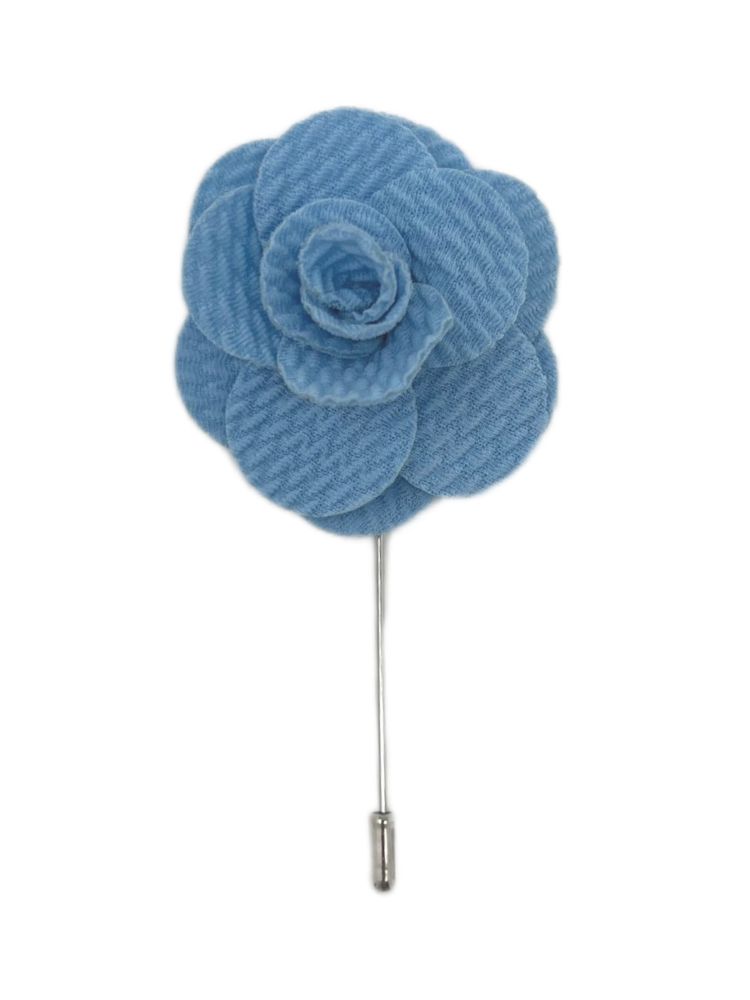 Sky Blue Flower/Rose Lapel Pin