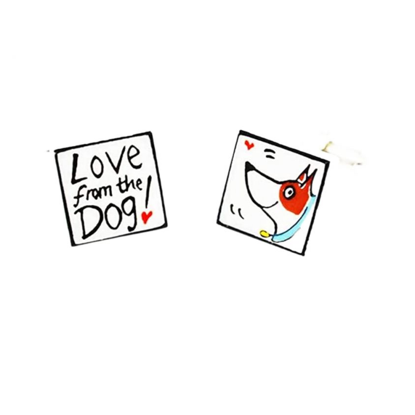 Love from the Dog with Blue Collar Cufflinks by Sonia Spencer