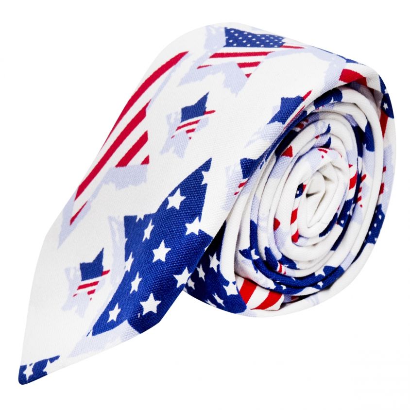 USA Stars & Stripes Design Tie