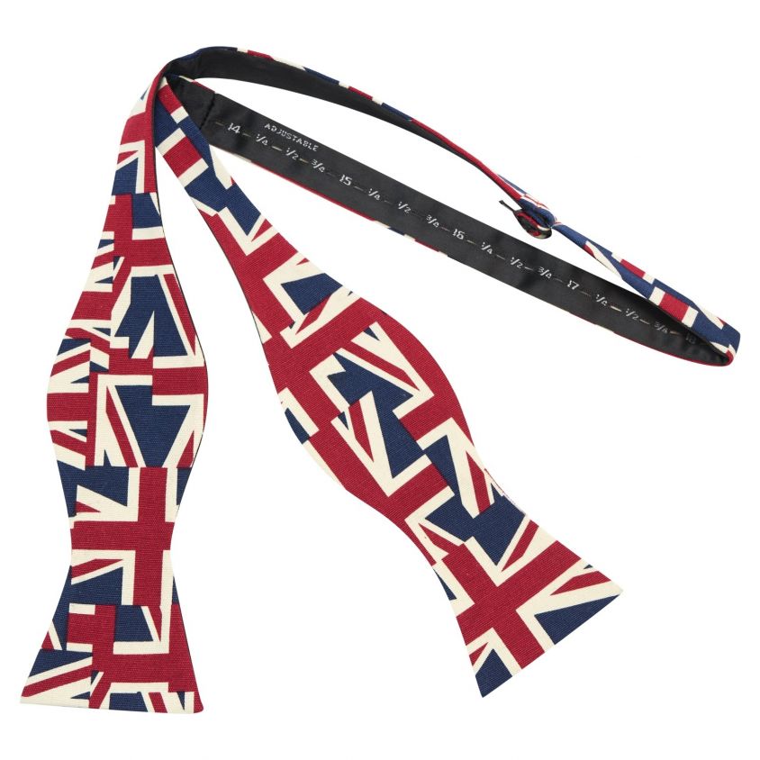 Union Jack Design Self-Tie Bow Tie