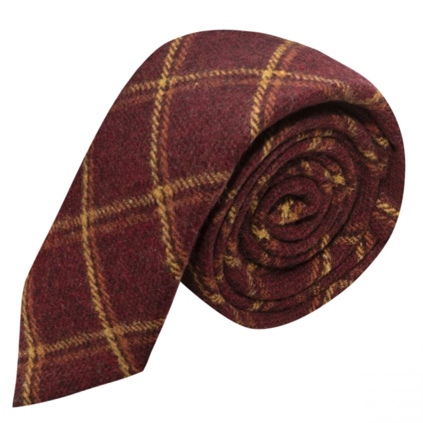 Heritage Warm Red Check Tie