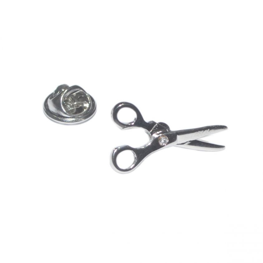 Scissors Pewter Lapel Pin