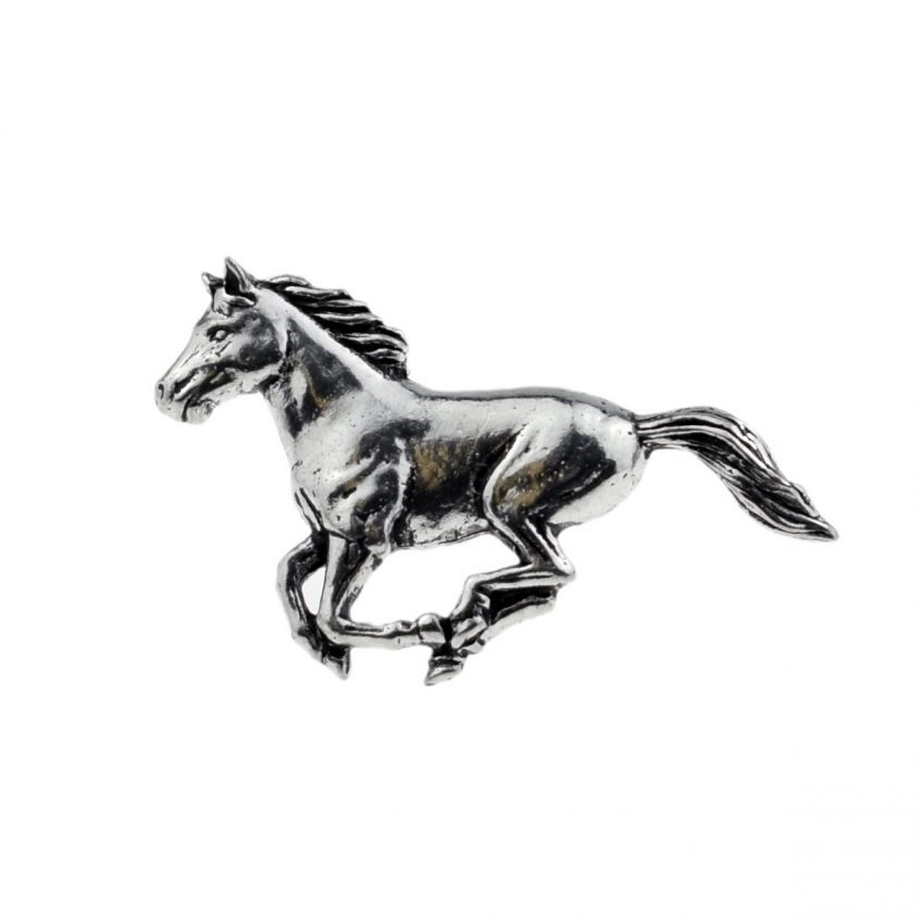 Running Horse Pewter Lapel Pin