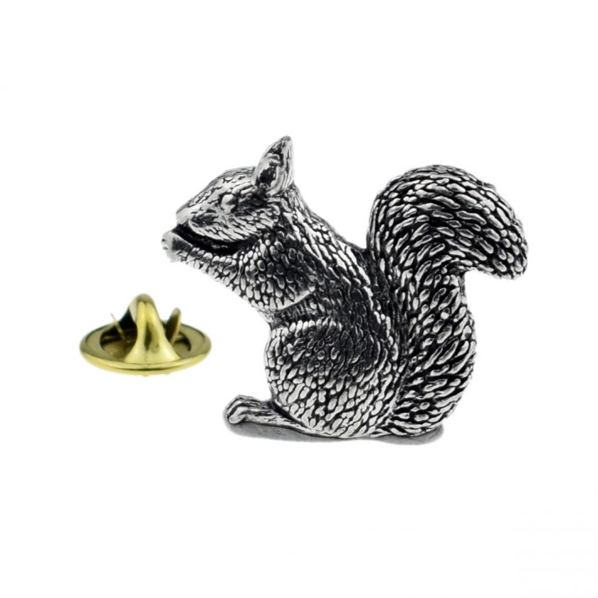 Squirrel Pewter Lapel Pin