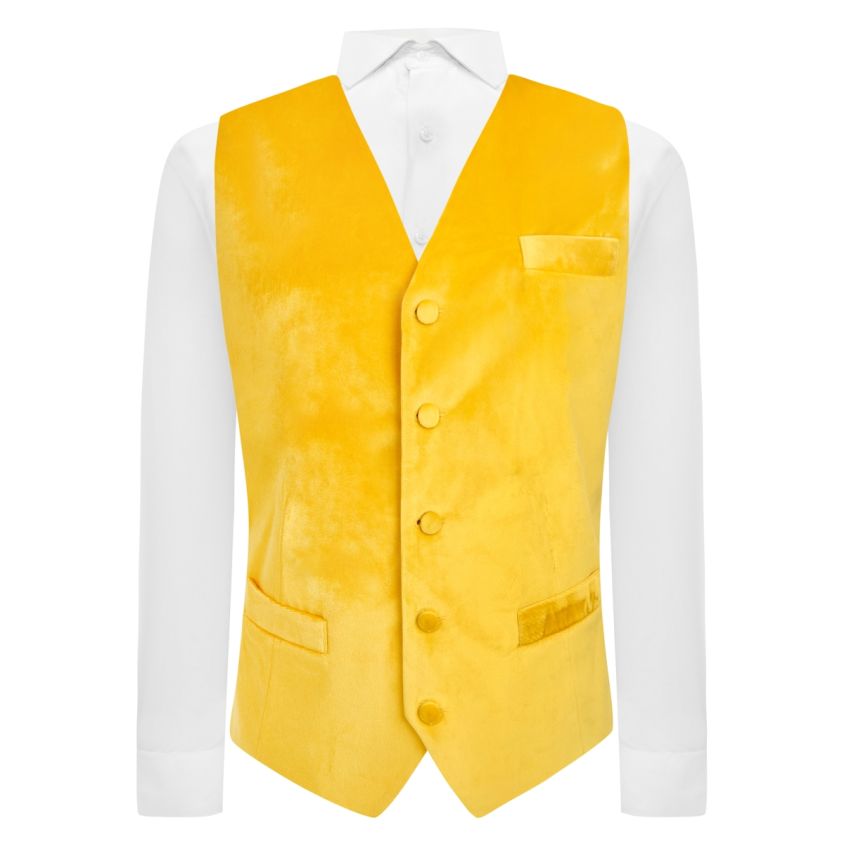 Mustard Velvet Waistcoat